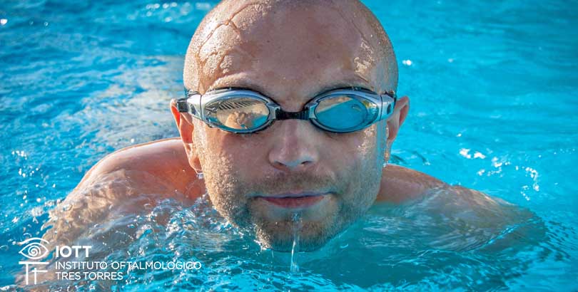 ojos cuidado piscina